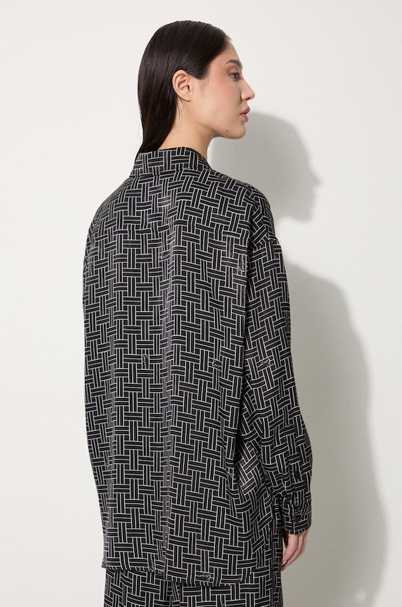 Oblečení Košile Kenzo Weave Dropped Shoulders Shirt FE62CH2479R1.99 černá