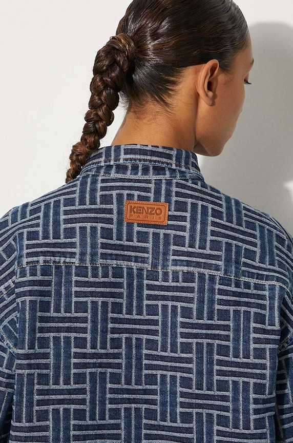 Джинсовая рубашка Kenzo Dropped Shoulders Shirt FE62DC2476J3.DS