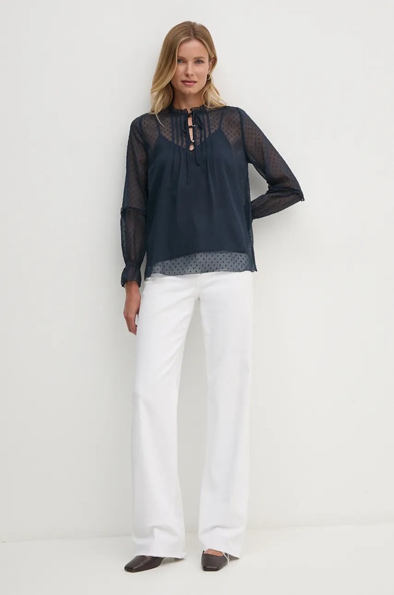 Pepe Jeans bluza ODETTE PL304944 bleumarin AW24