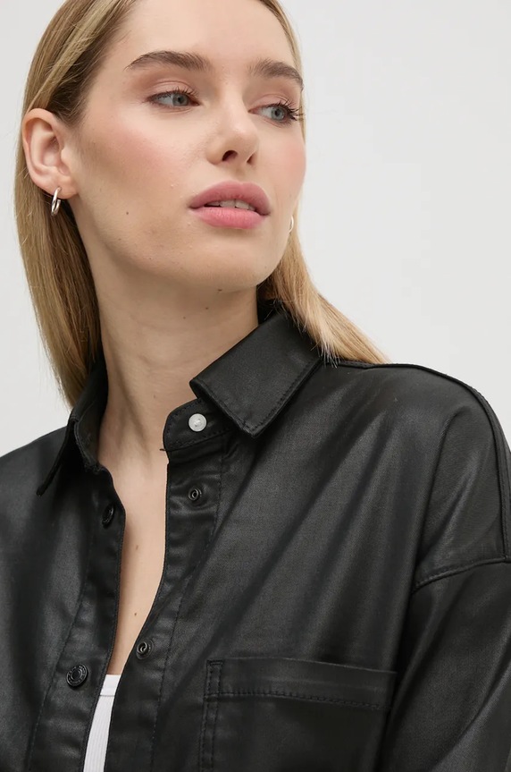 Košeľa Pepe Jeans OVERSHIRT čierna PL304963XM5