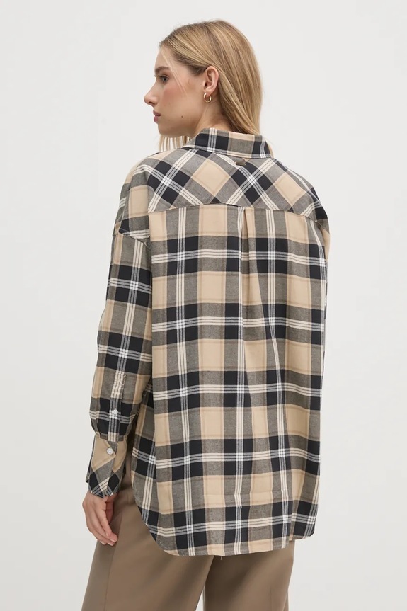 Oblečení Bavlněná košile Barbour LSH1640 béžová