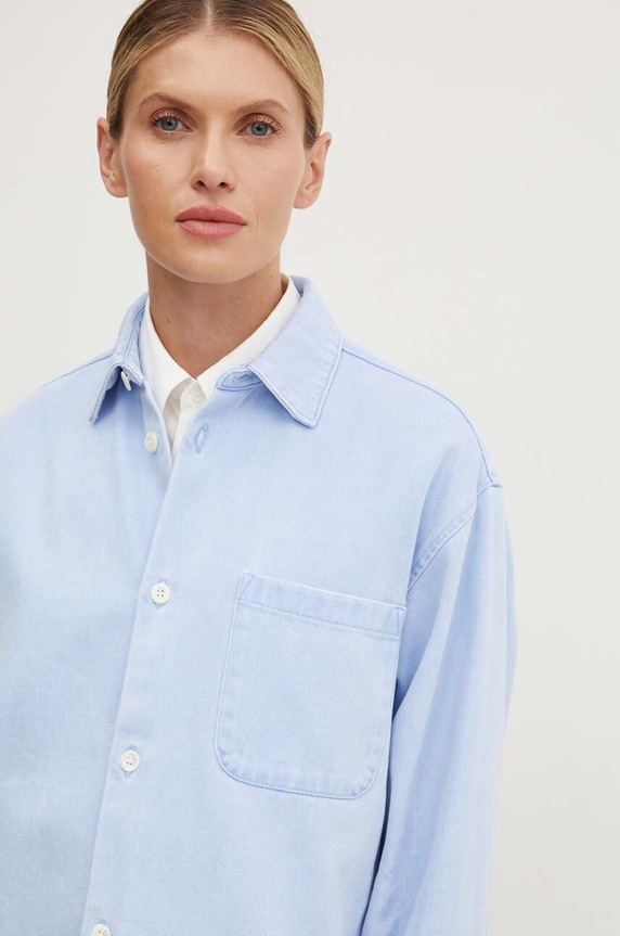 Rifľová košeľa A.P.C. surchemise samantha brodee modrá COGZS.F02895