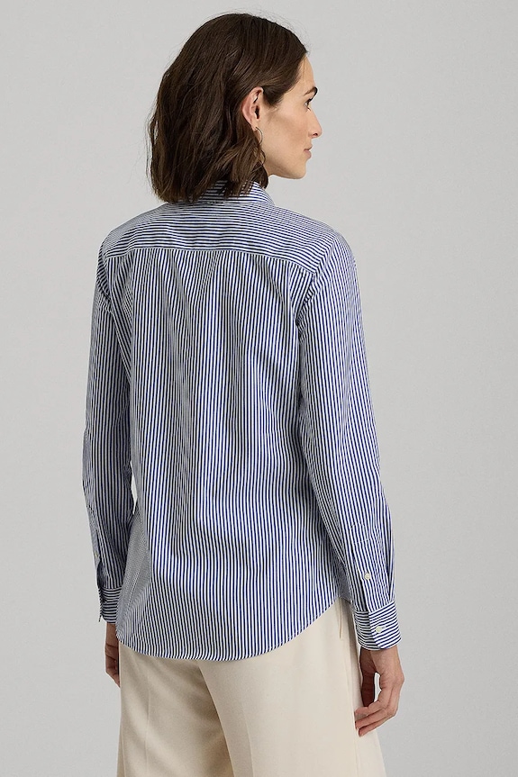 Lauren Ralph Lauren cămașă din bumbac 200859048 albastru SS26