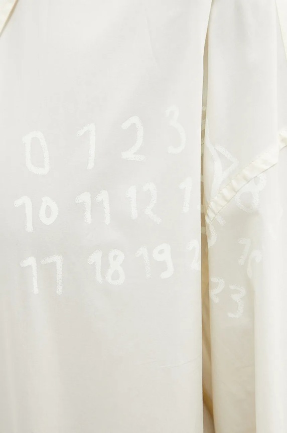 MM6 Maison Margiela koszula bawełniana S62DT0034.S47294 beżowy