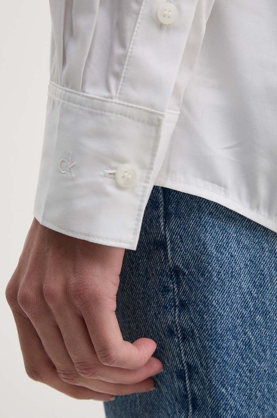 Bavlnená košeľa Calvin Klein K20K207670 biela