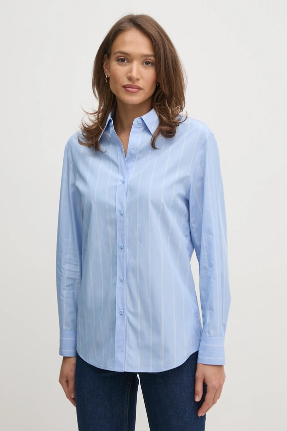 Calvin Klein koszula bawełniana bawełna niebieski K20K207670