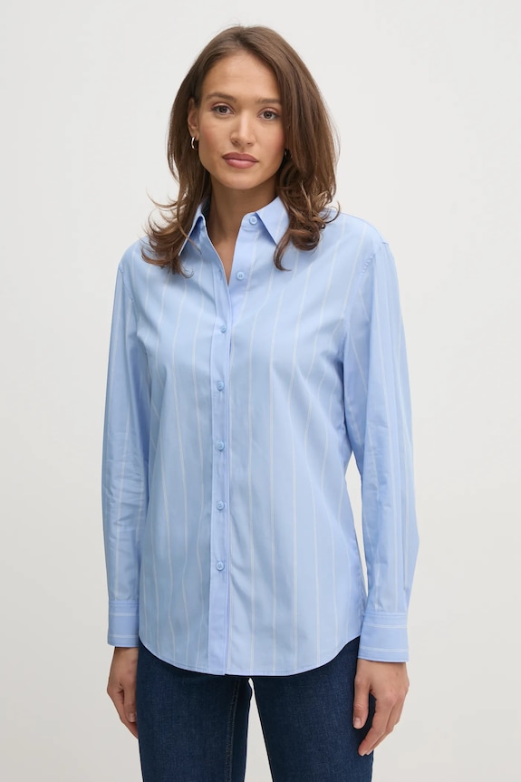 Calvin Klein koszula bawełniana bawełna niebieski K20K207670
