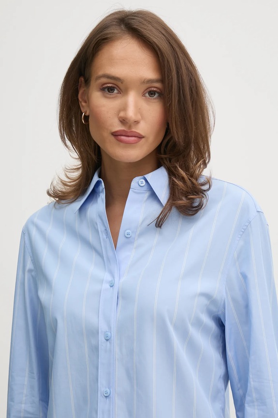 Calvin Klein koszula bawełniana niebieski K20K207670