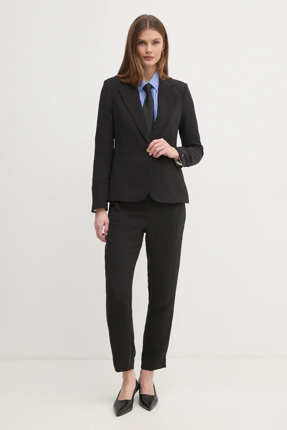 Tommy Hilfiger koszula bawełniana WW0WW45612 fioletowy SS25