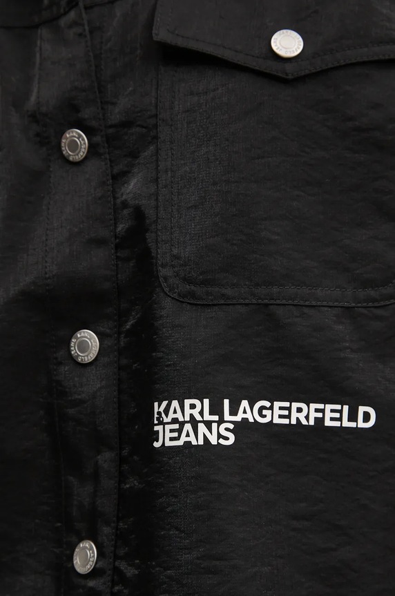 Πουκάμισο Karl Lagerfeld Jeans 246J1603 μαύρο