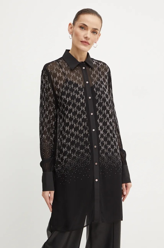 Karl Lagerfeld koszula klasyczny czarny 246W1607