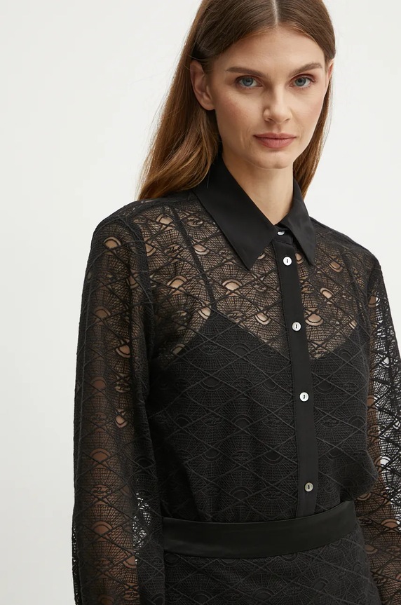 Karl Lagerfeld koszula czarny 246W1609
