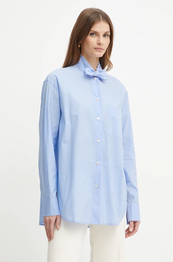 Бавовняна сорочка Forte Forte casual блакитний 13306.myshirt