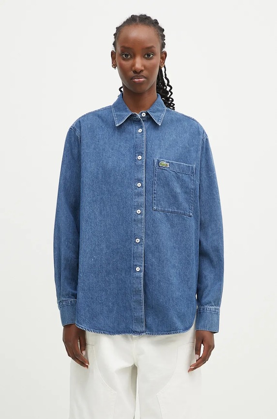 Lacoste denim shirt cotton blue CF0036