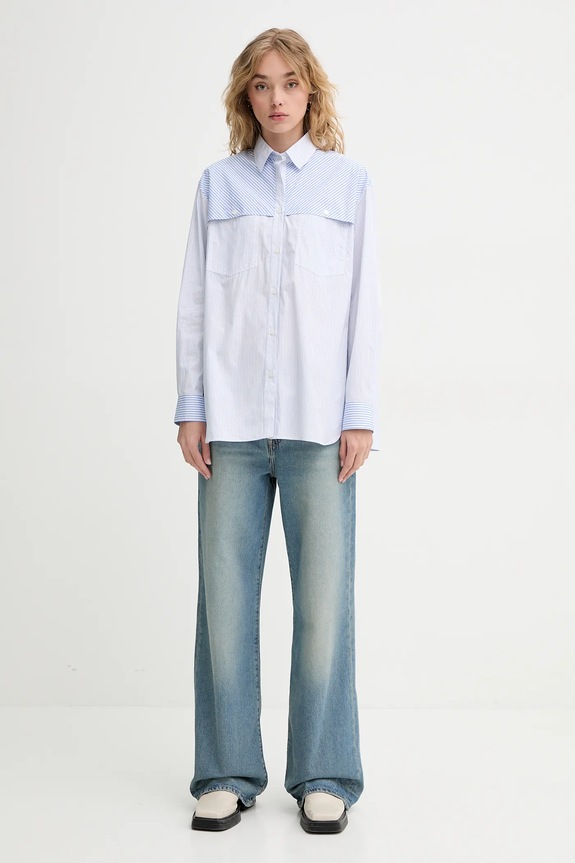 PS Paul Smith koszula bawełniana W2R.363B.P31099 niebieski SS25
