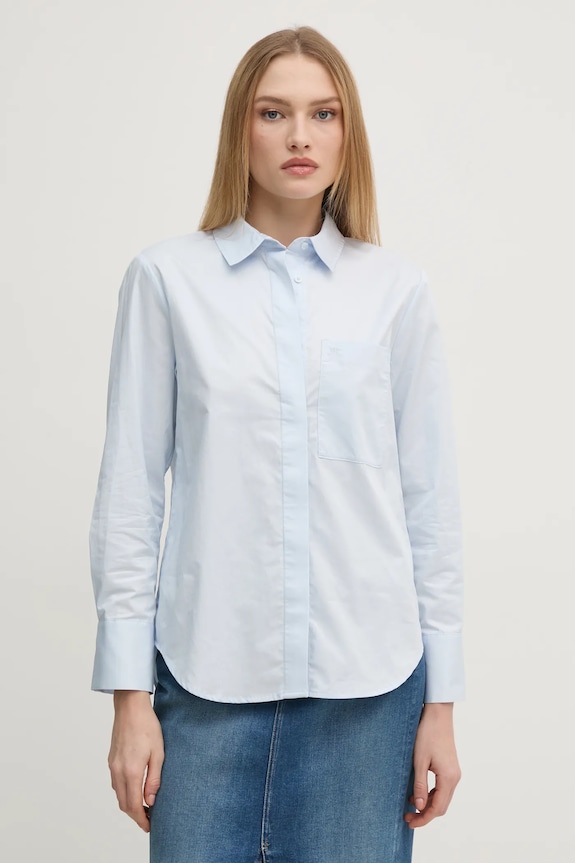 Bavlnená košeľa Pedro del Hierro relaxed modrá 6638230