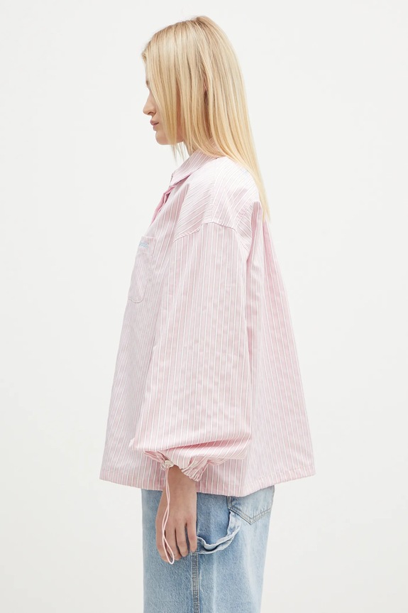 Fiorucci cotton shirt Elasticated Balloon Sleeve W01FPTLO170CO01PN03 pink AW24