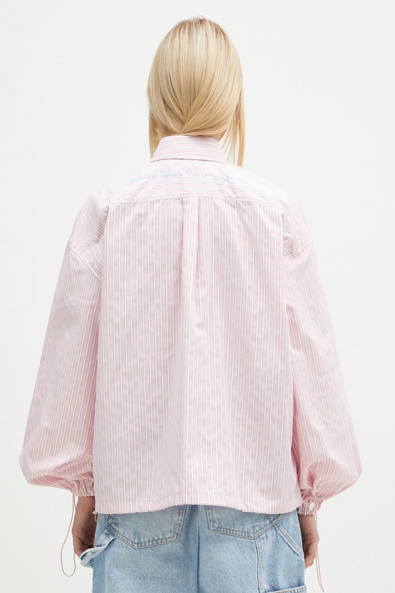 Clothing Fiorucci cotton shirt Elasticated Balloon Sleeve W01FPTLO170CO01PN03 pink