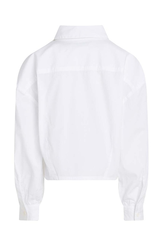 Detská bavlnená košeľa Calvin Klein Jeans IG0IG02525.9BYH.128.176 biela AW24