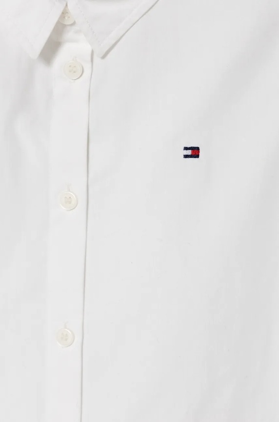 Fete Tommy Hilfiger camasa de bumbac pentru copii KG0KG08106.9BYH.116.122 alb