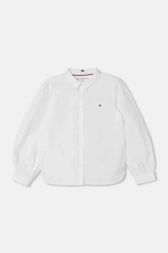 Dječja pamučna košulja Tommy Hilfiger Planet friendly bijela KG0KG08106.9BYH.128.176