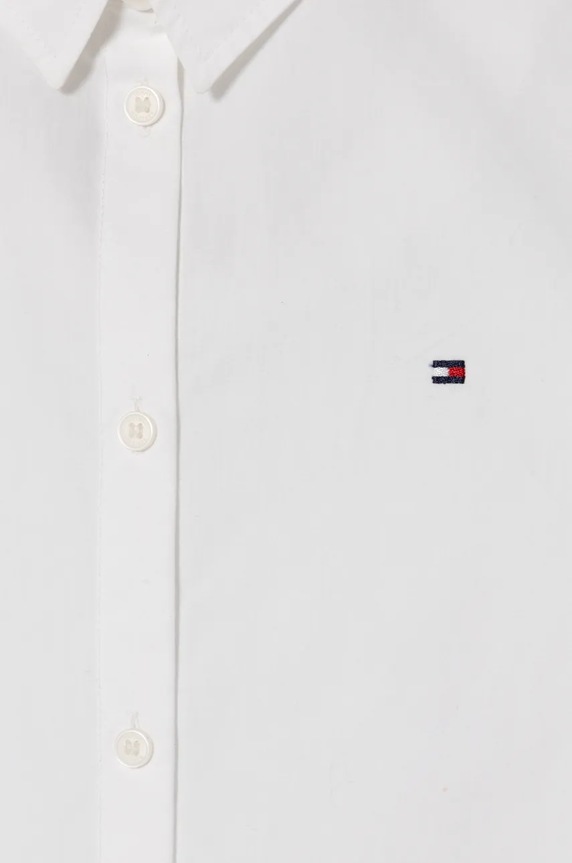 Djevojčice Dječja pamučna košulja Tommy Hilfiger KG0KG08106.9BYH.128.176 bijela