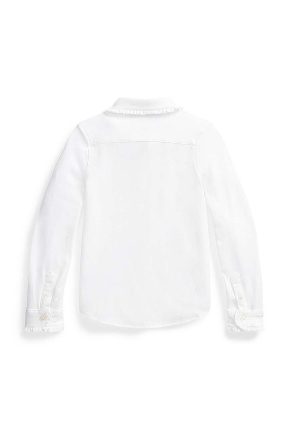 Детская хлопковая рубашка Polo Ralph Lauren 312901132002 белый AW24