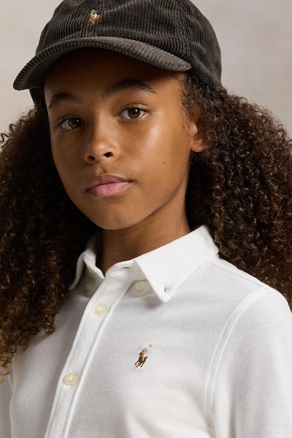 Детская хлопковая рубашка Polo Ralph Lauren 313901132002 белый