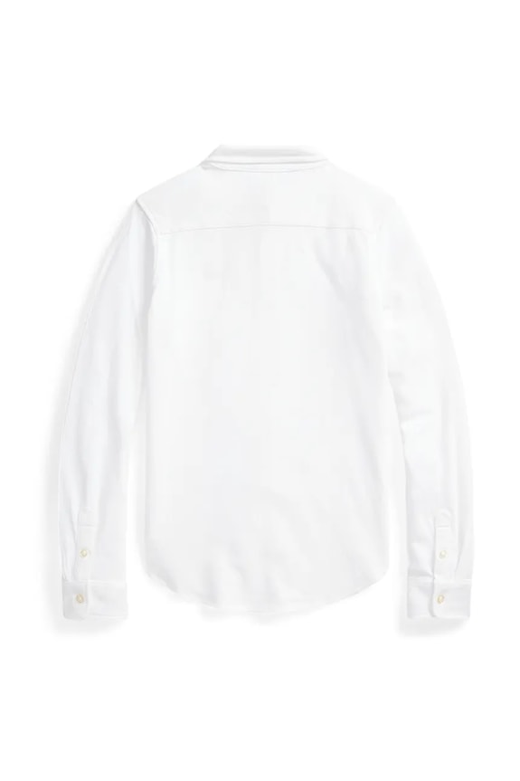 Девочка Детская хлопковая рубашка Polo Ralph Lauren 313901132002 белый