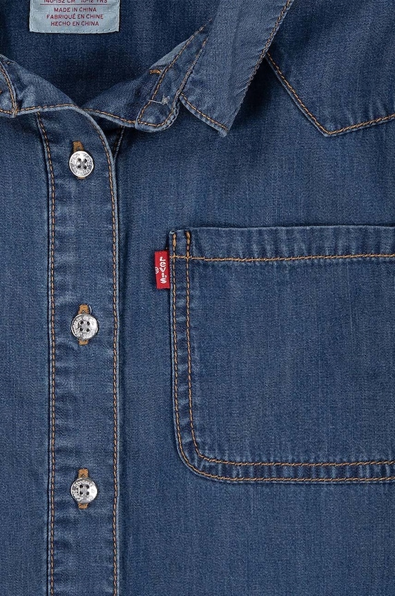 Lány Levi's gyerek farmerdzseki L/S WESTERN DENIM SHIRT 4EL063 kék