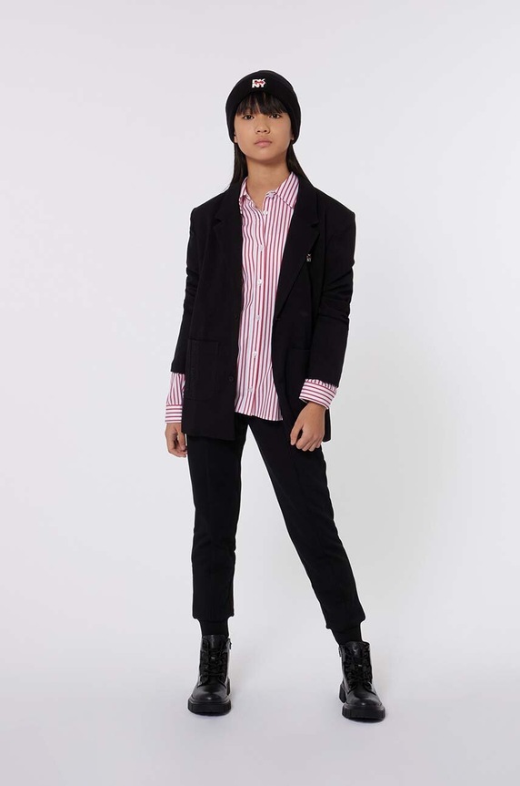 Dkny koszula bawełniana dziecięca czerwony D62071.156.162