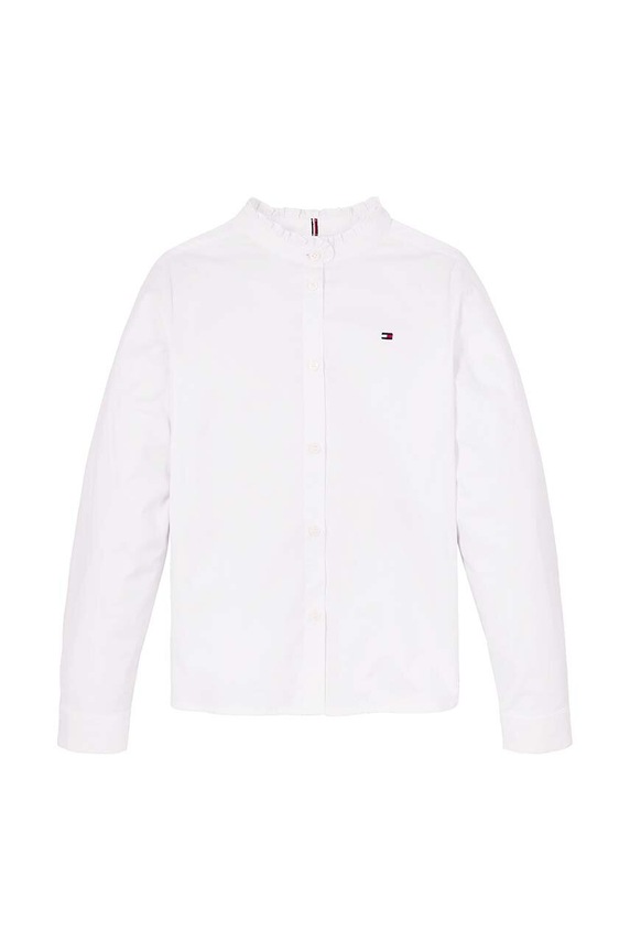 Dječja pamučna košulja Tommy Hilfiger KG0KG08230.9BYH.128.176 bijela AW24