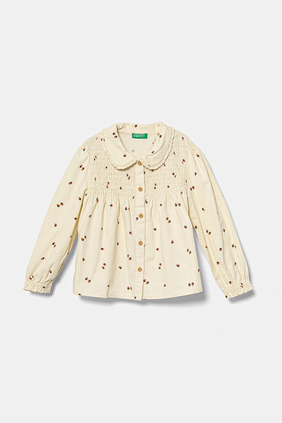 United Colors of Benetton gyerek kordbársony ing pamut bézs 50CYGQ02A.P.Seasonal