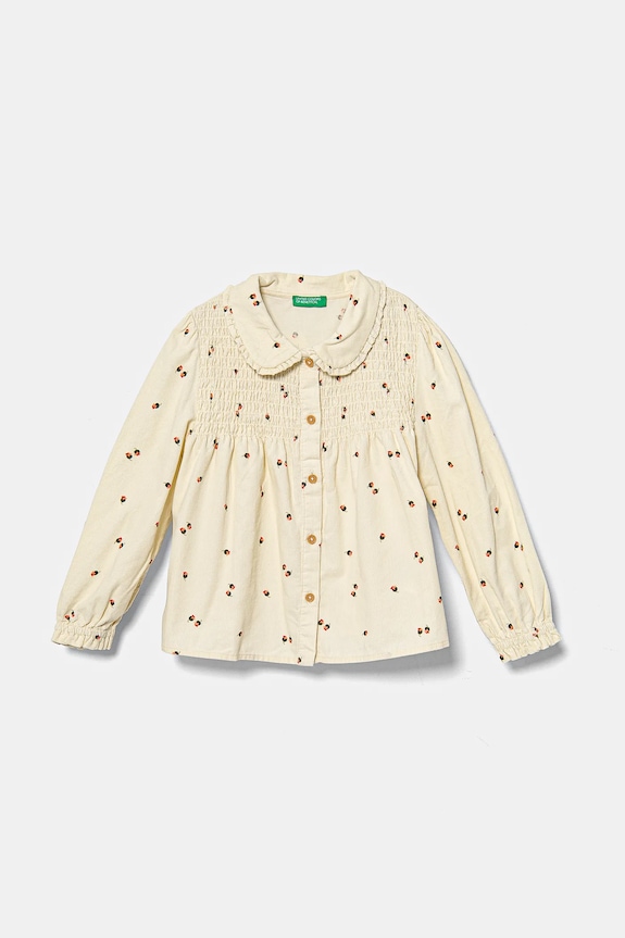 United Colors of Benetton gyerek kordbársony ing pamut bézs 50CYGQ02A.P.Seasonal