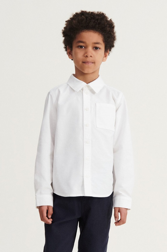Детска памучна риза Liewood Costa Shirt памук бял LW17807
