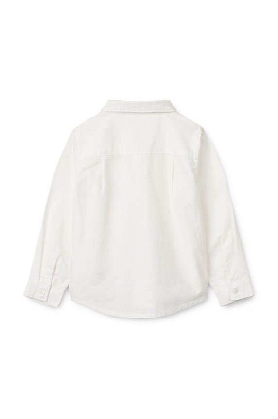 Детска памучна риза Liewood Costa Shirt LW17807 бял AW24