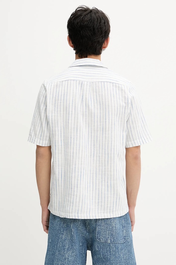 Odjeća Košulja s dodatkom lana Samsoe Samsoe SAOSCAR M24200074 bijela