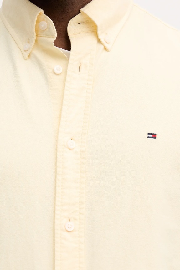 Tommy Hilfiger koszula bawełniana MW0MW35774 żółty