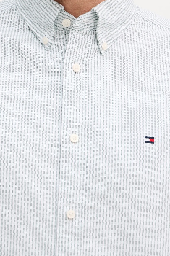 Tommy Hilfiger koszula bawełniana MW0MW36238 zielony