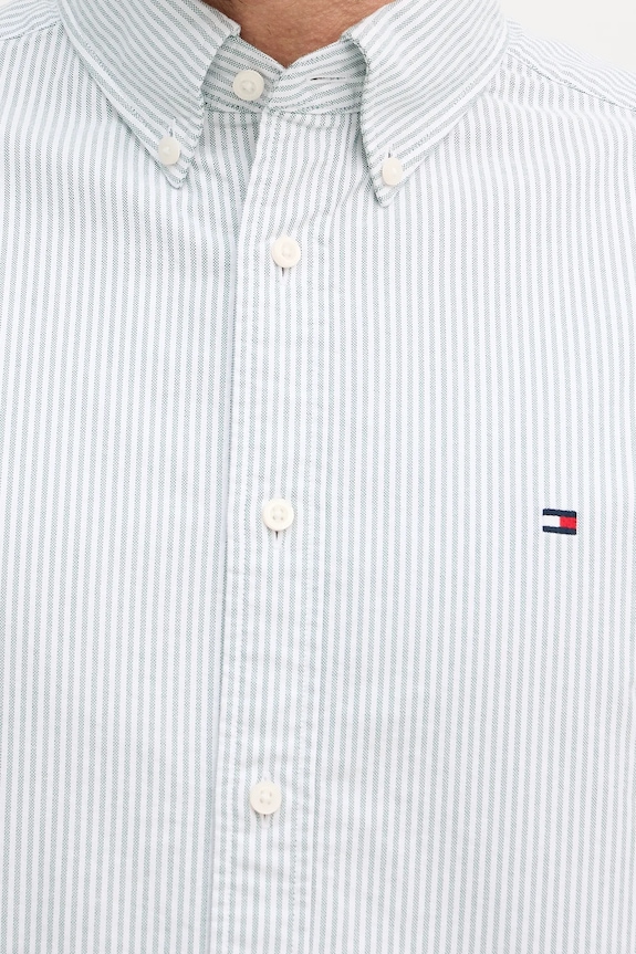 Tommy Hilfiger koszula bawełniana MW0MW36238 zielony