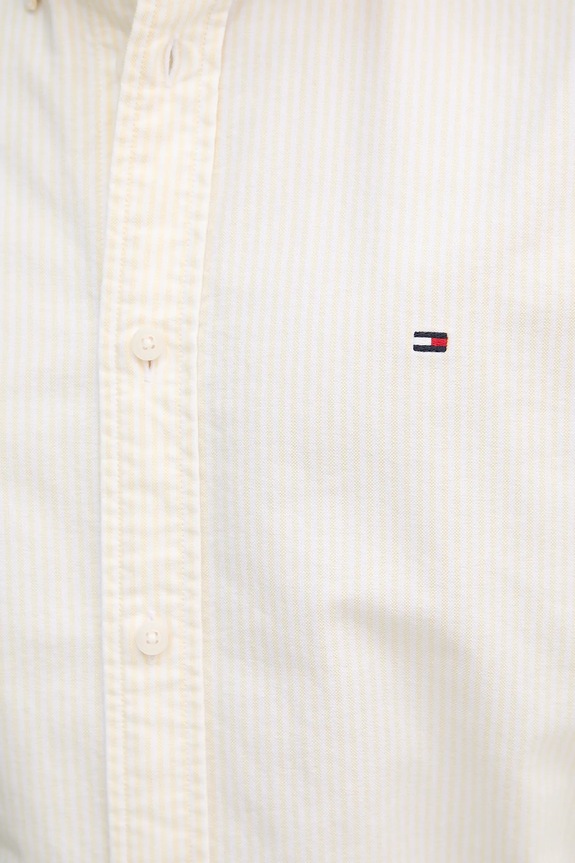 Tommy Hilfiger camicia in cotone MW0MW36238 giallo