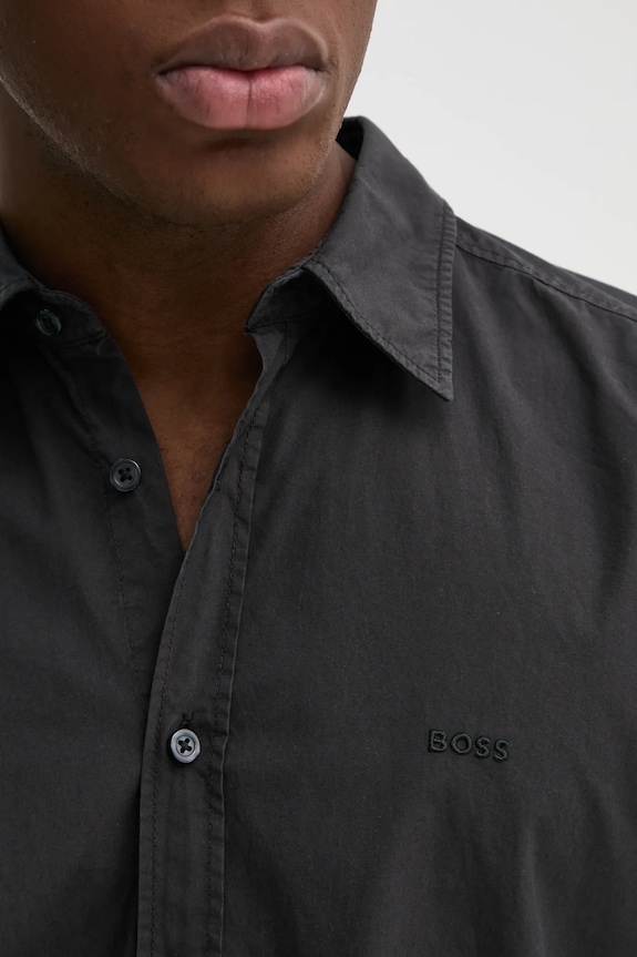 BOSS Orange cămașă de bărbați din bumbac Relegant_6_M 50518304 negru
