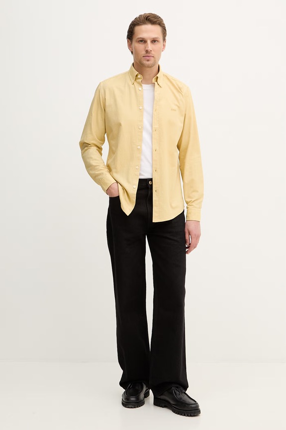 Бавовняна сорочка BOSS Orange 50519707 жовтий AA00