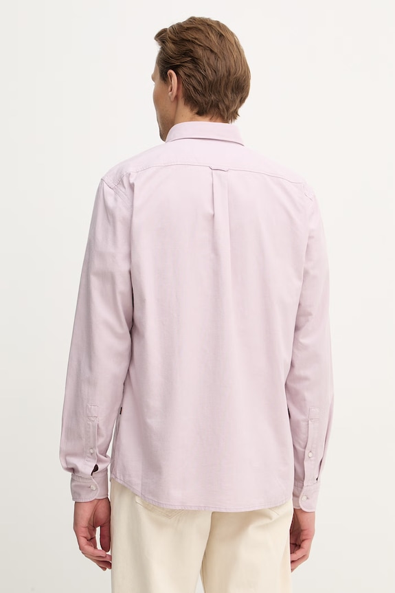 Одежда Хлопковая рубашка BOSS Orange 50519707 розовый