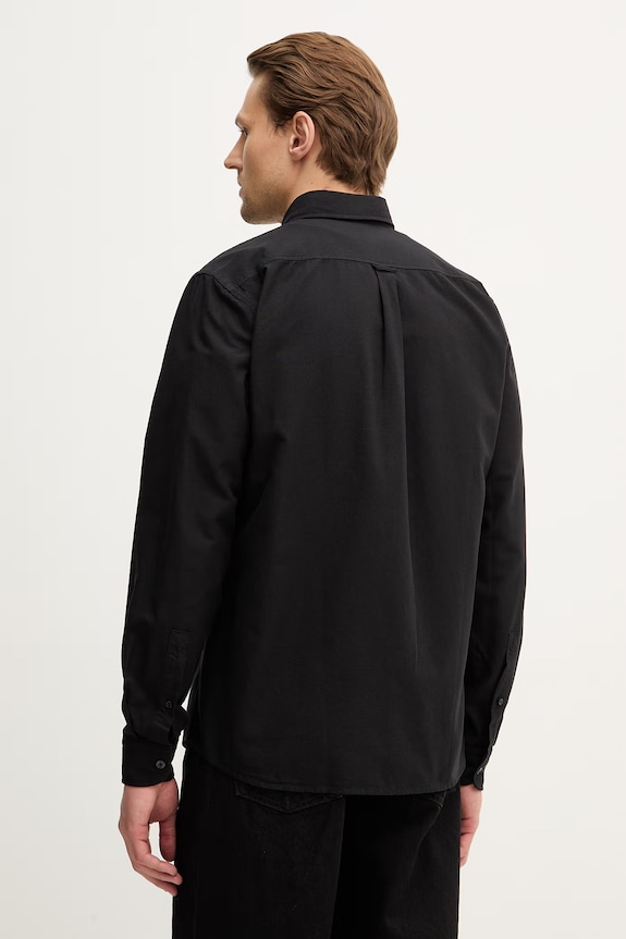 Одяг Бавовняна сорочка BOSS Orange 50519707 чорний