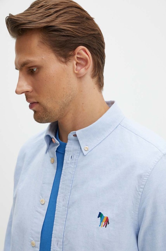 Pamučna košulja PS Paul Smith M2R.599R.N21846 plava