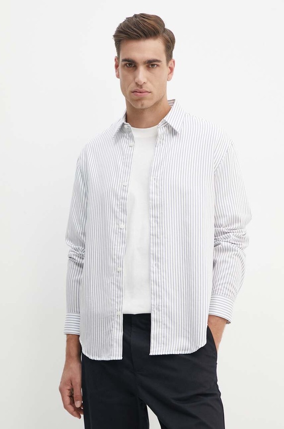 Armani Exchange koszula bawełniana wzorzyste biały 6DZCL5.ZN5FZ