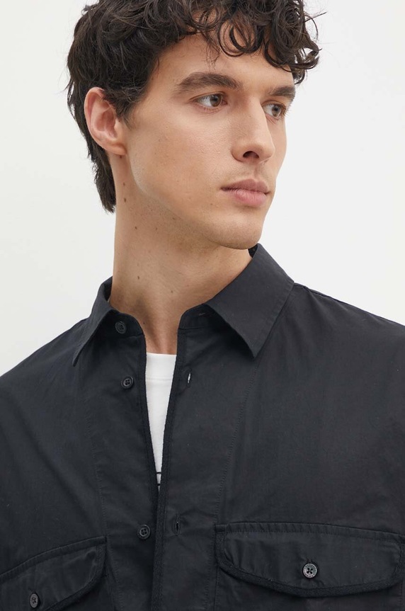 Armani Exchange koszula bawełniana 6DZCL7.ZN3CZ czarny