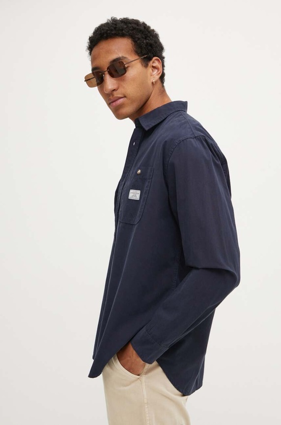 Pamučna košulja Guess Jeans casual mornarsko plava M4YH37.WGCF1