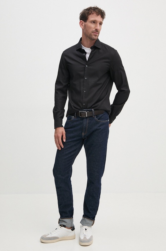 Abbigliamento Emporio Armani camicia in cotone 6D1C86.1NIUZ nero